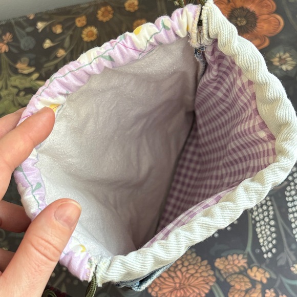 Floral Patchwork Drawstring Bag - Picture 3 of 3